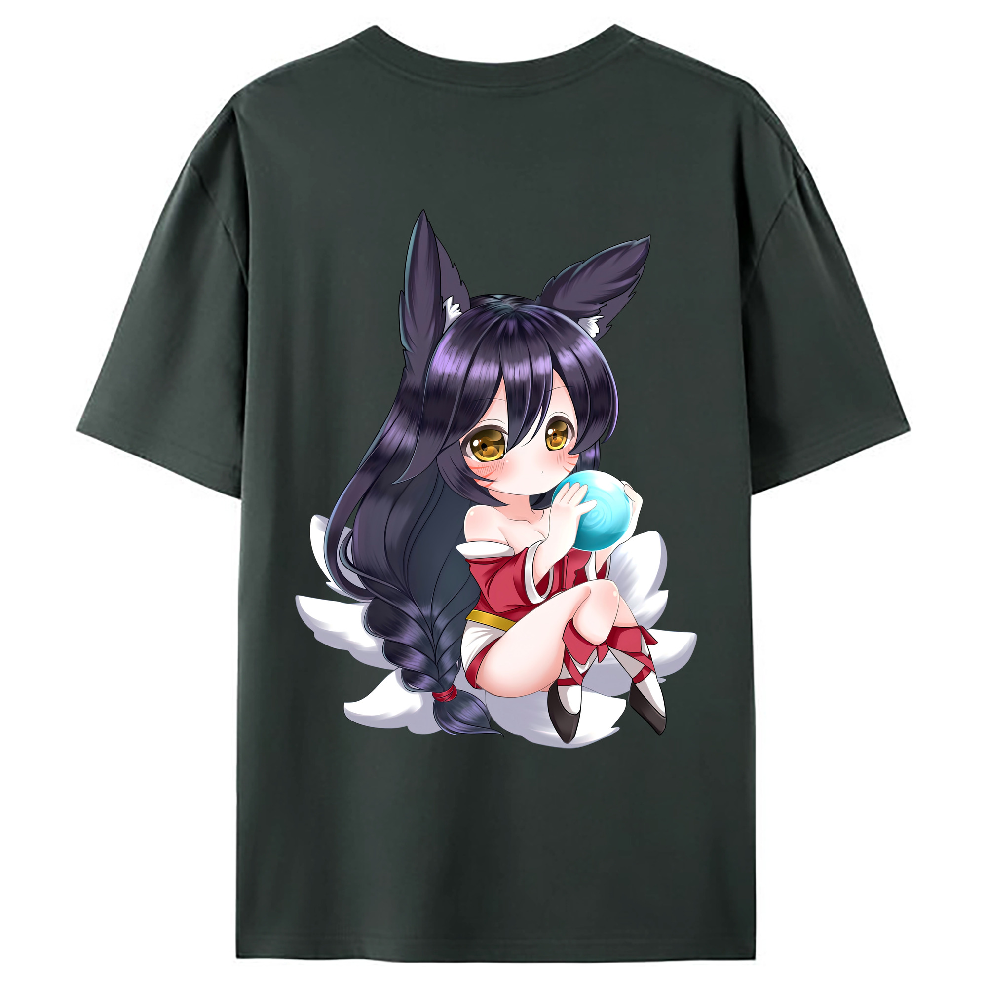 （画像用） リーグ・オブ・レジェンド League of Legends LOL 綿100％ メンズ半袖Tシャツ（バックプリント） 通気性